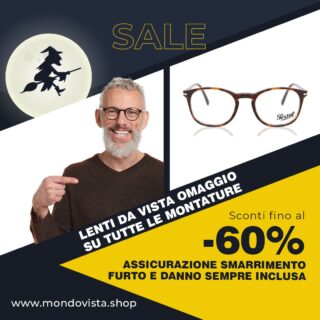 👀 Hai visto bene: gli SCONTI arrivano prima da Mondovista!

🤩 Se acquisti su Mondovista.shop avrai l'assicurazione per SMARRIMENTO, FURTO e DANNO dal valore di 100€ INCLUSA!

🤷‍♂️ Non sei riuscito ad approfittare delle nostre promo di Natale? 

🎁 Nessun problema! Le offerte su Mondovista non finiscono mai👇🏻

✔️Montature delle migliori marche scontate fino al 60% e Lenti da vista Omaggio.
✔️ Pagamento alla consegna o in 3 rate senza interessi. 

😎 Solo da noi trovi le migliori marche ai prezzi più bassi del web!

#mondovista #regali #mondovistashop #occhialidavista #saldi #befana #epifania